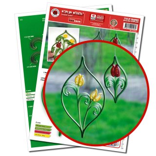 papier + ideen: Quilling Template, Tulpen Frames