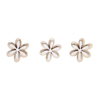 Holz-Streuteile Blume, 2cm ø, 10 Stück