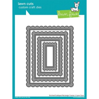 Lawn Fawn, lawn cuts/ Stanzschablone, stitched scalloped...