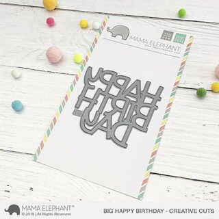 Mama Elephant, Creative Cuts/ Stanzschablone, Big Happy Birthday