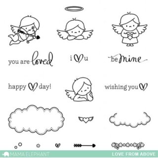 Mama Elephant, clear stamp, Love from above