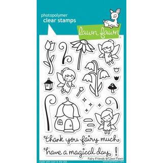 Lawn Fawn, clear stamp, fairy friends