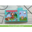 Lawn Fawn, lawn cuts/ Stanzschablone, shadow box card rainbow add-on