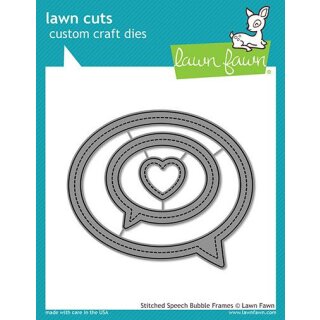 Lawn Fawn, lawn cuts/ Stanzschablone, stitched speech...