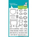 Lawn Fawn, clear stamp, keep on swimming