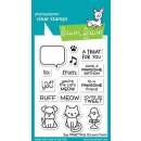 Lawn Fawn, clear stamp, say what? pets