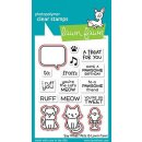 Lawn Fawn, clear stamp, say what? pets
