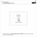 Lawn Fawn, clear stamp, say what? pets