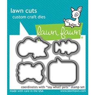 Lawn Fawn, lawn cuts/ Stanzschablone, say what? pets