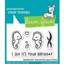 Lawn Fawn, clear stamp, seahorsin around