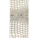 Verzierwachsplatte 100x200mm - Croco weiß/gold (1...