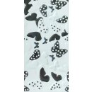 Verzierwachsplatte 100x200mm - Farfalle weiss/hellblau (1...
