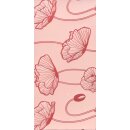 Verzierwachsplatte 100x200mm - Mohn rot/pearl (1 Stück)