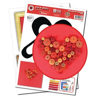 Quilling Template, Heart - Art Quilling