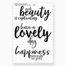 Picket Fence Studios, Clear Stempel, Happiness Belongs To...