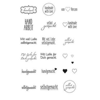 Stempel Clear, "handmade", A7