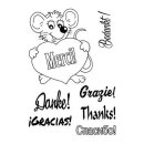 Stempel Clear, "Danke! Mercie! Thanks!", A7