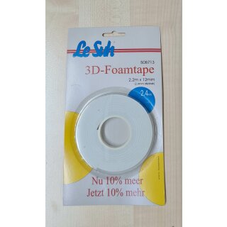3D Foamtape Rolle, 12mmx 2,2m, Dicke 2,4mm