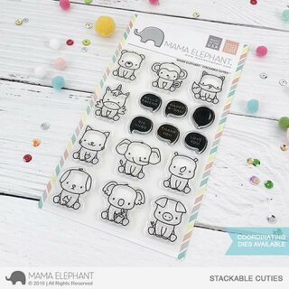 Mama Elephant, clear stamp, Stackable Cuties