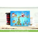 Lawn Fawn, clear stamp, christmas fishes