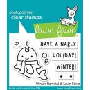 Lawn Fawn, clear stamp, winter narwhal