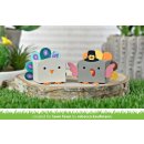 Lawn Fawn, lawn cuts/ Stanzschablone, tiny gift box peacock and turkey add-on