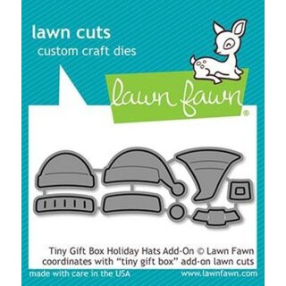 Lawn Fawn, lawn cuts/ Stanzschablone, tiny gift box holiday hats add-on