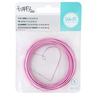 We R Memory Keepers, happy JIG, COLOR WIRE - PINK, 5,49m
