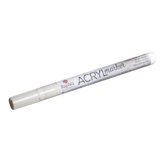 Acryl-Marker, weiß, Rundspitze 1-2 mm, mit Ventil
