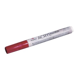 Acryl-Marker, kirschrot, Rundspitze 2-4 mm, mit Ventil