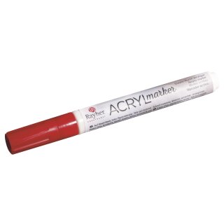 Acryl-Marker, klassikrot, Rundspitze 2-4 mm, mit Ventil