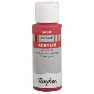 Acrylic-Bastelfarbe, klassikrot, Flasche 59 ml