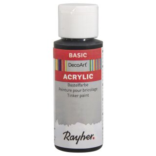 Acrylic-Bastelfarbe, schwarz, Flasche 59 ml