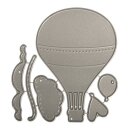 Rayher Stanzschablonen Set: Balloon, 1,4x2cm-6x8,6cm, 6...