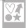 Rayher Stanzschablonen Set: Photoframe, 2cm - 7x8,5cm, 5 Teile