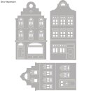 Rayher Stanzschablonen Set: House, 3,2x6,5cm-3,7x6,6cm, 3...