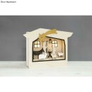 Holzbausatz 3D-Motivrahmen, Krippe, 24x24x6,3cm, 13-tlg.