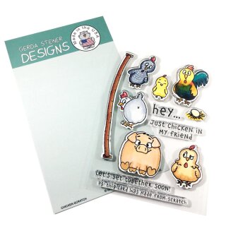 Gerda Steiner Designs, Chicken Scratch 4x6 Clear Stamp Set