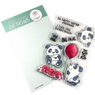 Gerda Steiner Designs, Lovely Pandas 4x6 Clear Stamp Set