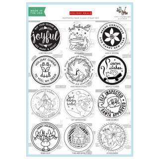 Lawn Fawn, clear stamp, holiday seals