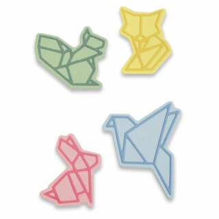 SIZZIX Thinlits Die Set 8PK - Origami Style Animals - 663319