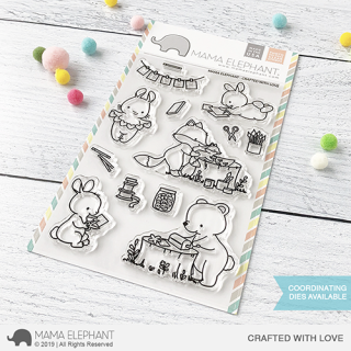 Mama Elephant, clear stamp, Crafted With Love
