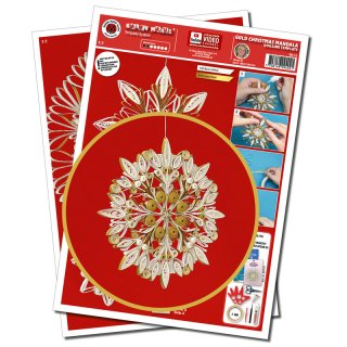 papier + ideen: Quilling Template, Gold Christmas Mandala