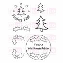 Stempel Clear, "Frohes Fest 3" A7