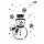 Stencil, Schneemann, DIN A4