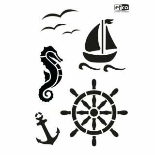 Stencil, Maritim, DIN A4, 5-teilig