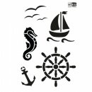 Stencil, Maritim, DIN A4, 5-teilig