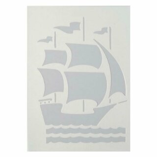 Stencils, Segelschiff, DIN A4