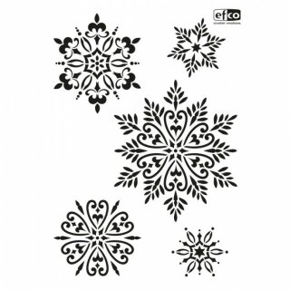 Stencil, Schneekristalle, DIN A4