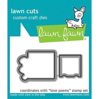 Lawn Fawn, lawn cuts/ Stanzschablone, love poems
